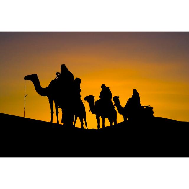 Camel Caravan by Sn0wball1 - Wrapped Canvas Photograph Natur Pur Size: 61cm H x 91cm W on Productcaster.