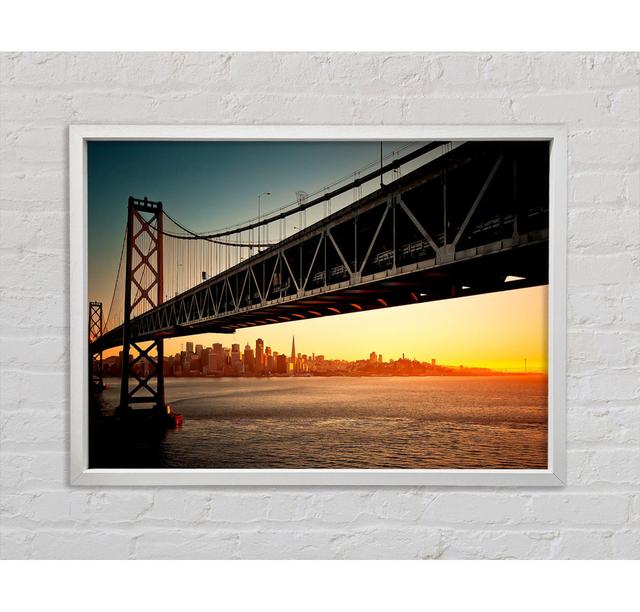 Oakland Bay Bridge San Francisco - Einzelbildrahmen Kunstdrucke auf Leinwand Bright Star Größe: 84,1 cm H x 118,9 cm B x 3,3 cm T on Productcaster.