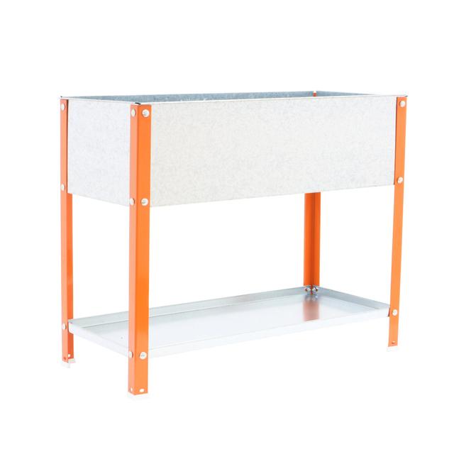 Ambere Potting Bench Dakota Fields Colour: Orange/White, Size: 85cm H x 90cm W x 40cm D on Productcaster.