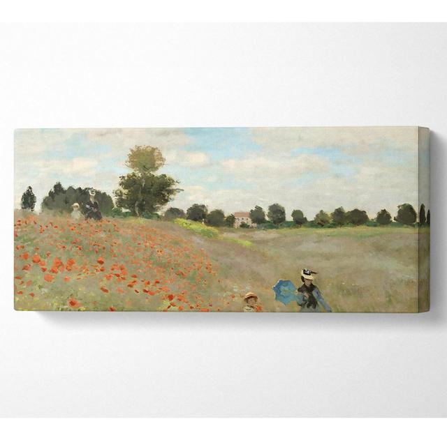 Monet Poppy Field 2 - Wrapped Canvas Art Prints Rosalind Wheeler Size: 40.6cm H x 101.6cm W x 10cm D on Productcaster.