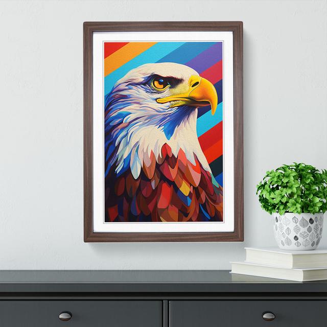 Eagle Op - Single Picture Frame Print on Wood Alpen Home Format: Walnut Framed, Size: 34cm H x 25cm W on Productcaster.