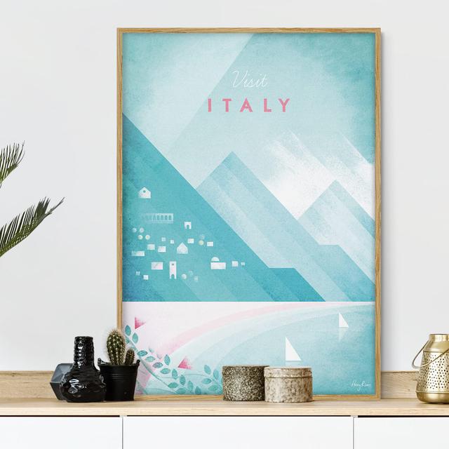 Picture With Frame - Travel Poster - Italy - Portrait 4:3 - A Maturi Frame Option: Brown Framed, Size: 100cm H x 70cm W x 2cm D on Productcaster.