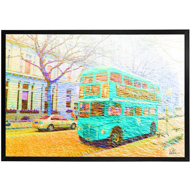 London Bus Green Front - Single Picture Frame Art Prints ClassicLiving Frame Option: Black, Size: 41cm H x 61cm W x 4cm D on Productcaster.