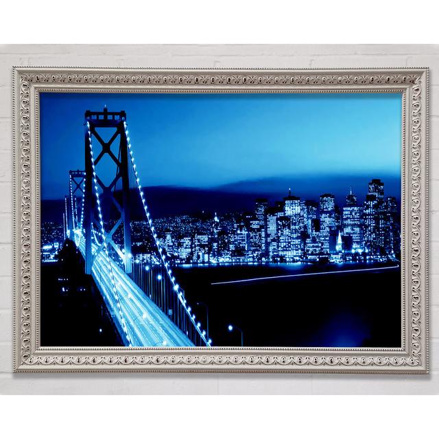 Brooklyn Bridge Blues Framed Print Bright Star Size: 29.7cm H x 42cm W x 3cm D on Productcaster.