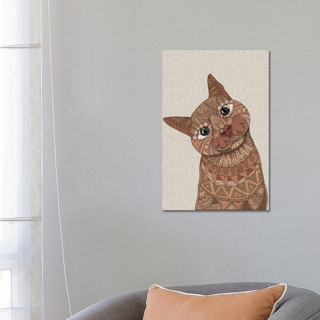 Hello Beautiful Cat by Angelika Parker - Wrapped Canvas Print Rosalind Wheeler Size: 66.04cm H x 45.72cm W x 1.91cm D on Productcaster.