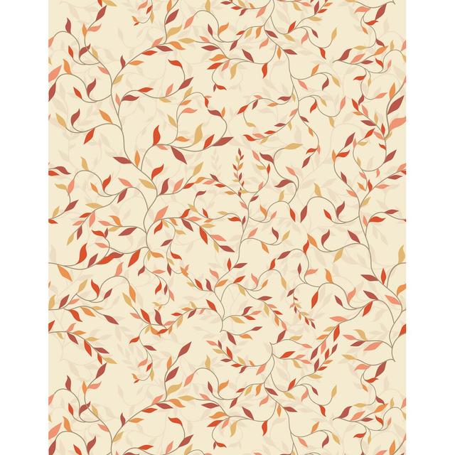 7m x 75cm Matte Vine Leaf Wallpaper Roll Rosalind Wheeler Colour: Beige on Productcaster.