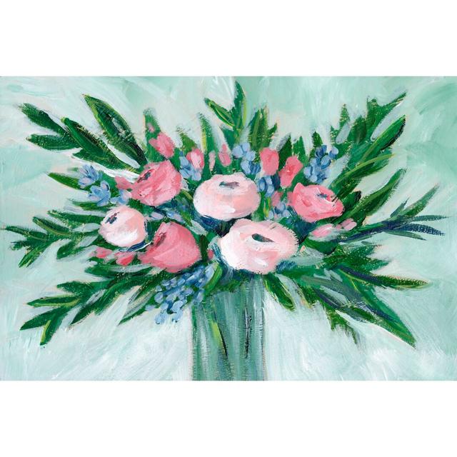 Pink Rosette Bouquet I - Print Rosalind Wheeler Size: 30cm H x 46cm W on Productcaster.