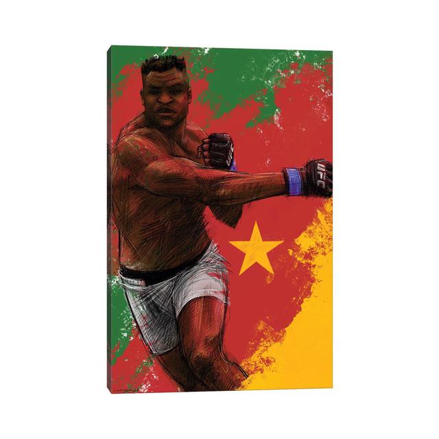 Francis Ngannou von Christian Paniagua - Gallery-Wrapped Canvas Giclée on Canvas Lark Manor Größe: 101,6 cm H x 66,04 cm B, Format: Leinwandbild on Productcaster.