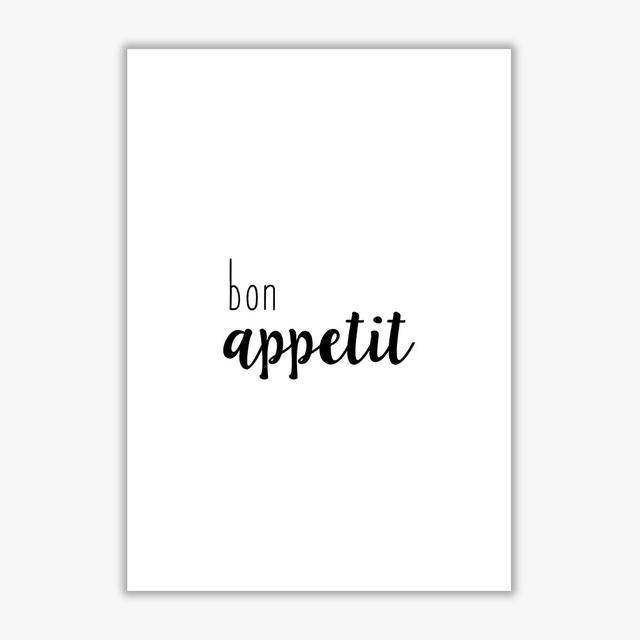 Bon Appetit Food - Typography Print on Paper East Urban Home Format: No Frame, Size: 30 cm H x 21 cm W x 1 cm D on Productcaster.