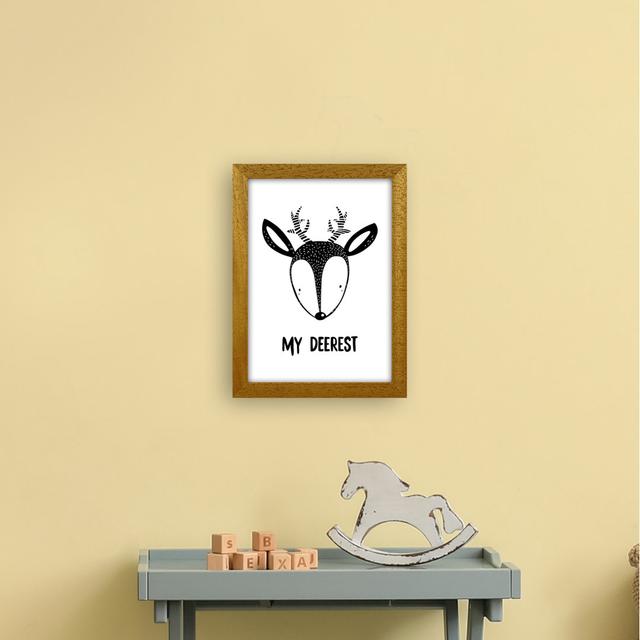 Deer by Miniofmine - Print Harriet Bee Format: Brown Framed, Size: 34cm H x 25cm W x 3cm D on Productcaster.