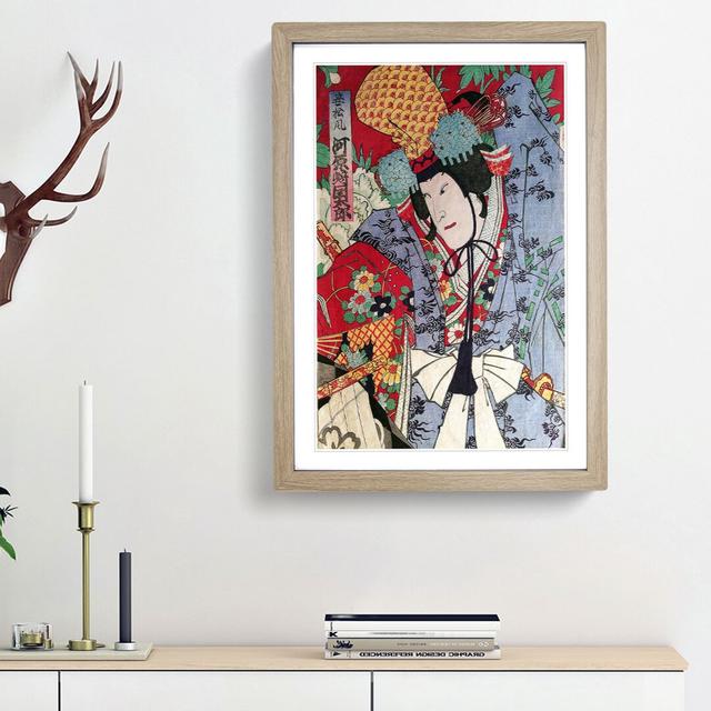 Floral Robes by Toyohara Kunichika - Picture Frame Painting Print East Urban Home Frame Option: Oak Framed, Size: 48cm H x 36cm W x 2cm D on Productcaster.