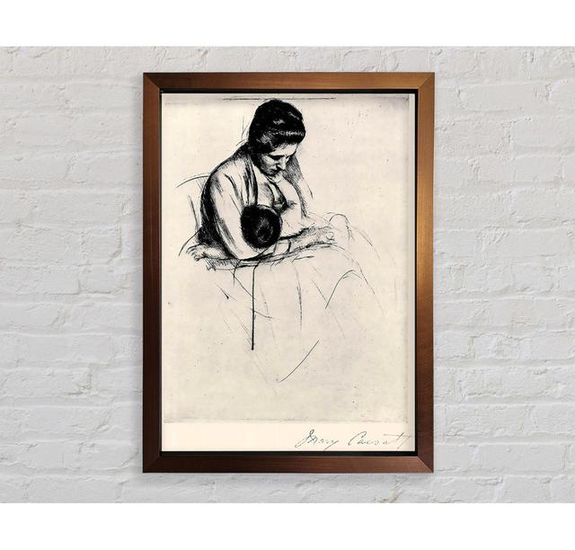 Mother Nurses Child by Mary Cassatt - Single Picture Frame Art Prints Rosalind Wheeler Size: 84.1cm H x 59.7cm W x 3.4cm D on Productcaster.