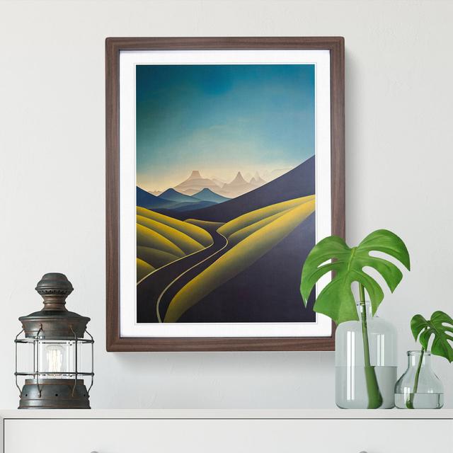 Mountain Valley - Picture Frame Graphic Art Alpen Home Size: 34cm H x 25cm W x 2cm D, Frame Colour: Walnut on Productcaster.