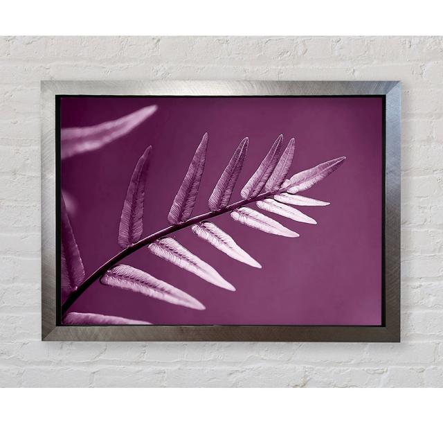 Purple Leaves - Print Brayden Studio Size: 100.1cm H x 141.4cm W x 3.4cm D, Format: Black Framed Paper on Productcaster.