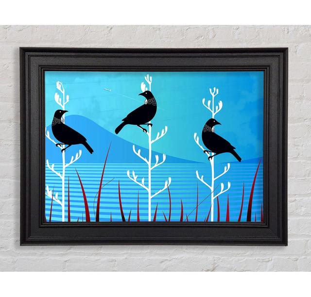 Tui Birds - Single Picture Frame Art Prints Rosalind Wheeler Size: 100cm H x 141.4cm W x 8cm D on Productcaster.