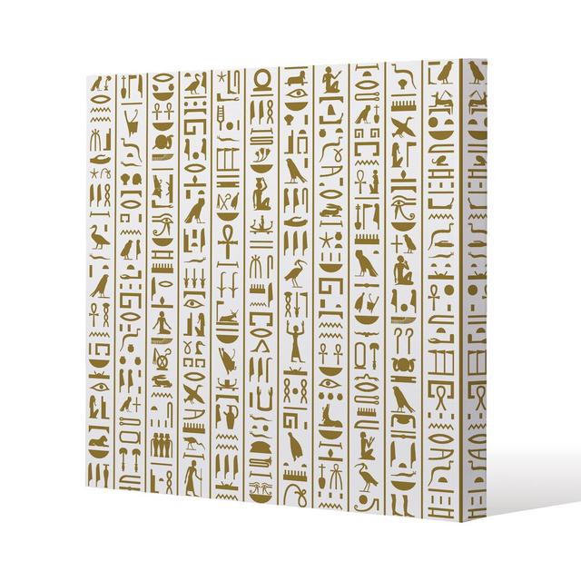 Acient Egyptian Heiroglyphs Canvas Print Andrew Lee Size: 61cm H x 61cm W x 4cm D on Productcaster.