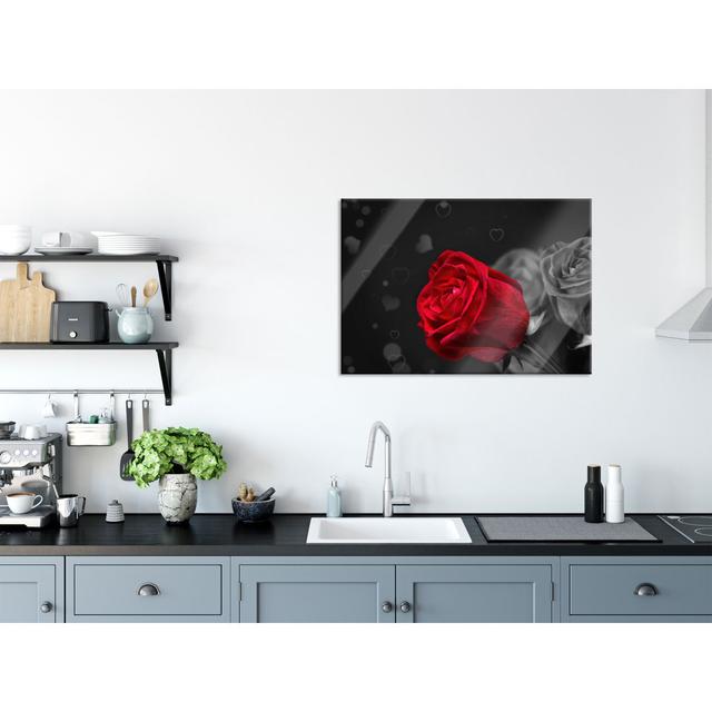 Red Roses For Valentine'S Day - No Frame Print on Glass Brayden Studio Size: 60cm H x 80cm W x 0.4cm D on Productcaster.