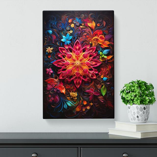 Mandala Contemporary - Wrapped Canvas Art Prints Latitude Vive Size: 76cm H x 50cm W x 3cm D on Productcaster.