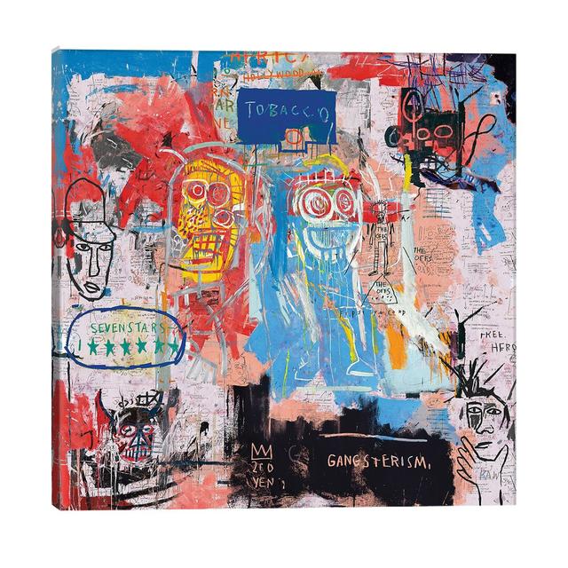 'Basquiat Style II' Painting Print on Wrapped Canvas Brayden Studio Size: 66.04cm H x 66.04cm W x 3.81cm D on Productcaster.