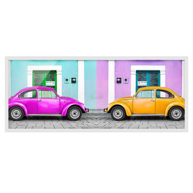 Coloured Beetles - Picture Frame Photograph Brayden Studio Size: 30cm H x 75cm W x 2cm D, Frame Option: White Framed on Productcaster.