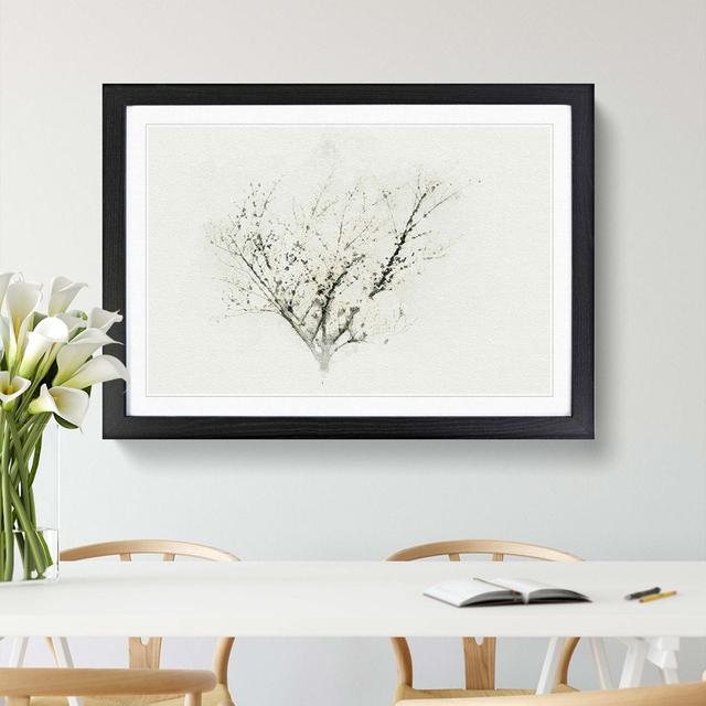 A Pink Cherry Blossom Tree in Abstract - Picture Frame Graphic Art Print on MDF East Urban Home Size: 62cm H x 87cm W x 2cm D, Frame Option: Black Fra on Productcaster.