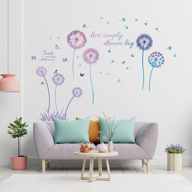 Dandelions and Butterflies Wall Sticker Happy Larry on Productcaster.