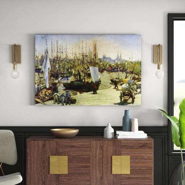 Port of Bordeaux' by Édouard Manet Painting Print East Urban Home Size: 60cm H x 90cm W x 1.8cm D on Productcaster.