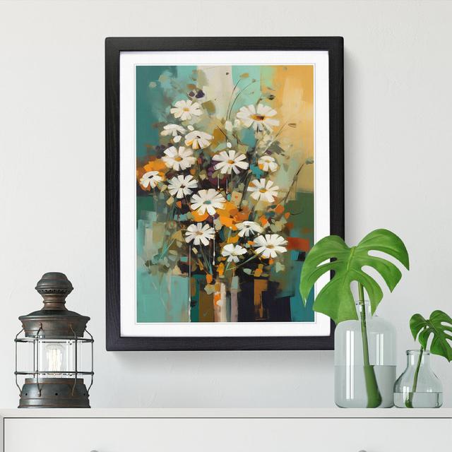 FRM-V0523-903X Flowers Mid Century Modern Vol.10 - Picture Frame Graphic Art Marlow Home Co. Size: 64cm H x 46cm W, Format: Oak Framed on Productcaster.