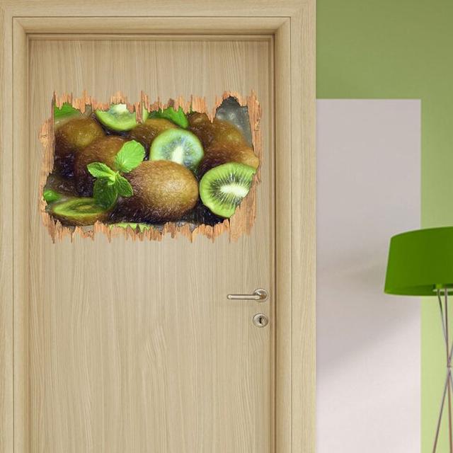 Wandtattoo Appetitliche Kiwis auf Holztisch East Urban Home on Productcaster.