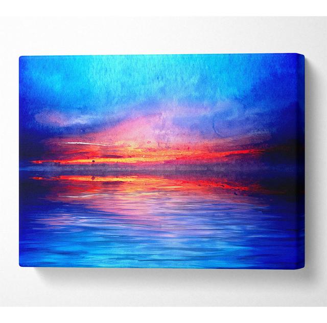 The Oceans Mirror Sky - Wrapped Canvas Art Prints House of Hampton Size: 50.8cm H x 81.3cm W x 10cm D on Productcaster.