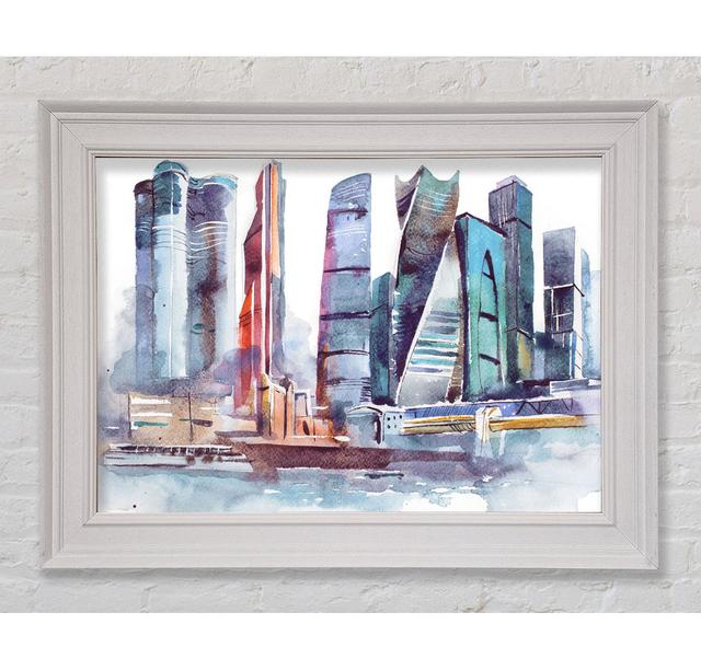 The City Harbour - Single Picture Frame Art Prints Rosalind Wheeler Size: 21cm H x 42cm W x 8cm on Productcaster.