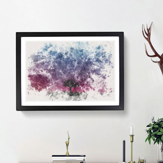 Tree Under the Cosmos - Picture Frame Painting Print East Urban Home Frame Option: Black Framed, Size: 33cm H x 45cm W x 2cm D on Productcaster.