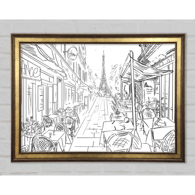 Eiffel Tower Streets 4 - Single Picture Frame Art Prints Ophelia & Co. Size: 42cm H x 59.7cm W x 1.5cm D on Productcaster.