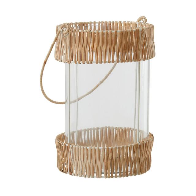 Natural And White Large Lantern 17 Stories Size: 21cm H x 14cm W x 14cm D on Productcaster.