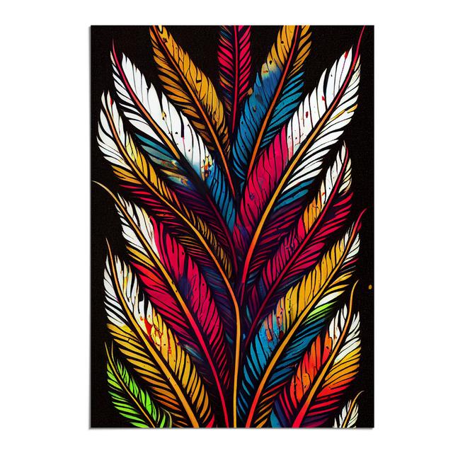 XV1022-4076X Splashed Feathers No.1 Abstract - Print World Menagerie Format: Paper, Size: 42cm H x 29.7cm W, Matte Colour: No Matte on Productcaster.