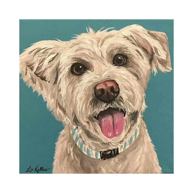 George Wheaten Terrier by Hippie Hound Studios - Wrapped Canvas Painting ClassicLiving Size: 45.72cm H x 45.72cm W x 1.91cm D on Productcaster.