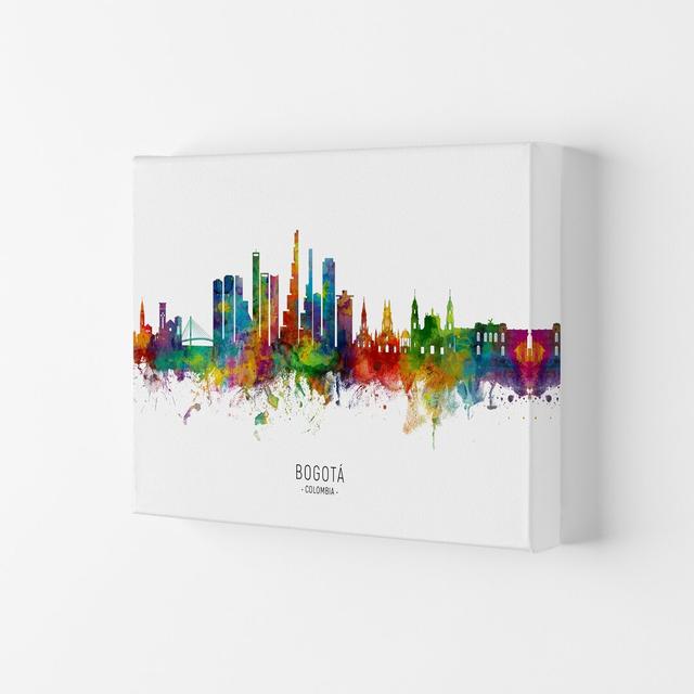 Bogota Colombia Skyline by Michael Tompsett - Print Latitude Run Format: Wrapped Canvas, Size: 21cm H x 29.7cm W x 4cm D on Productcaster.