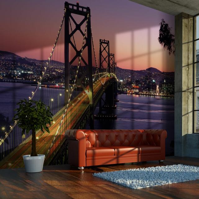 Charming Evening in San Francisco 309cm x 400cm Wallpaper East Urban Home Size: 350 cm x 270 cm on Productcaster.