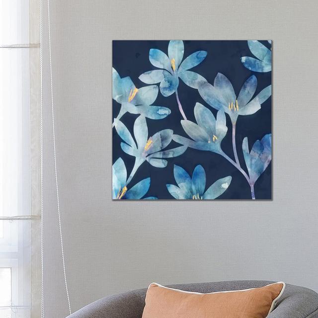 Mystique Blue II by Edward Selkirk - Wrapped Canvas Painting ClassicLiving Size: 66.04cm H x 66.04cm W x 1.905cm D on Productcaster.