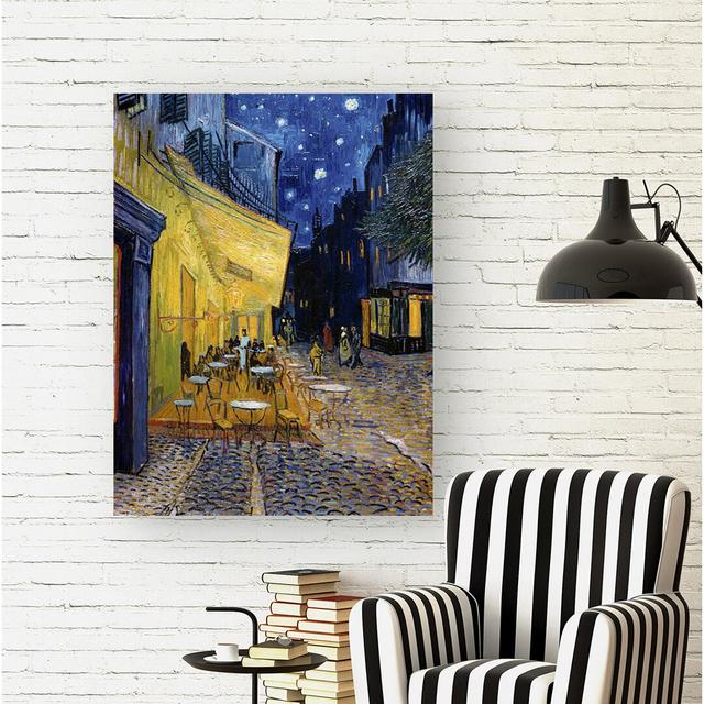 'Cafe Terrace at Night' by Vincent Van Gogh - Wrapped Canvas Painting Print Rosalind Wheeler Size: 120cm H x 90cm W x 4cm D on Productcaster.