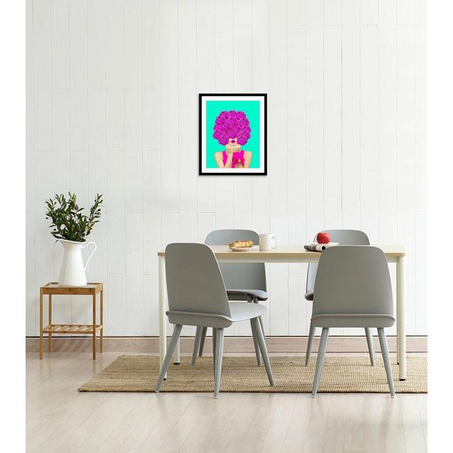 'Woman with Flowers' Framed Graphic Art Ebern Designs on Productcaster.