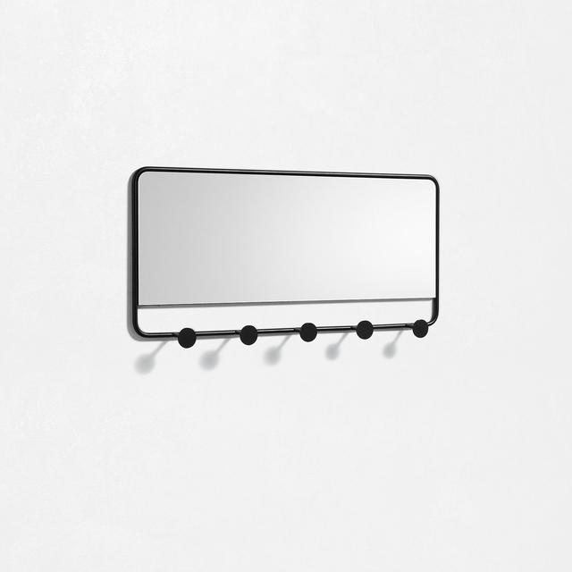 Tawney Steel Wall 5 - Hook Wall Mounted Coat Rack Rebrilliant on Productcaster.