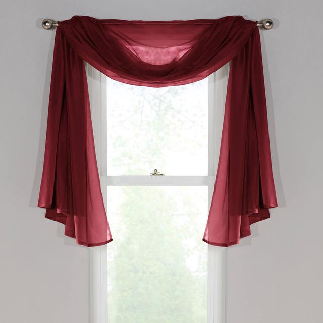 Adolfus Sheer Scarf Panel Fairmont Park Curtain Colour: Brick Red on Productcaster.