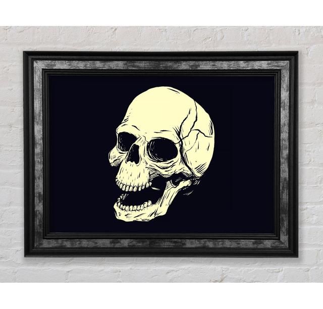 Laughing Skull Framed Print Happy Larry Size: 84.1cm H x 142.2cm W on Productcaster.