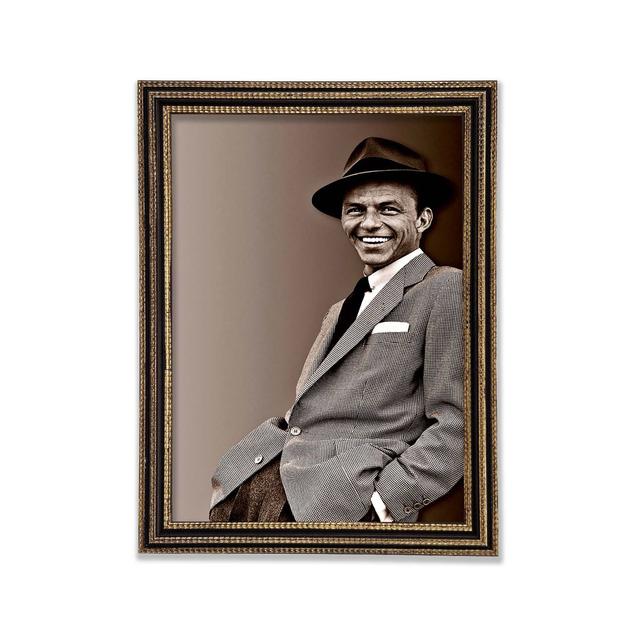 Frank Sinatra Sepia Framed Print Ebern Designs Size: 42.1cm H x 59.7cm W on Productcaster.