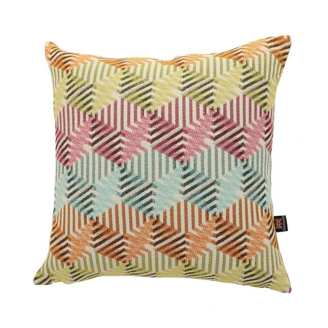 Braid Geometric Square Throw Cushion Corrigan Studio Size: Large on Productcaster.