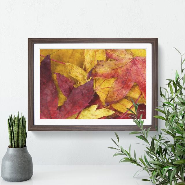 Autumn Leaves Vol.1 - Picture Frame Graphic Art East Urban Home Frame Option: Walnut Framed, Size: 27cm H x 36cm W x 2cm D on Productcaster.