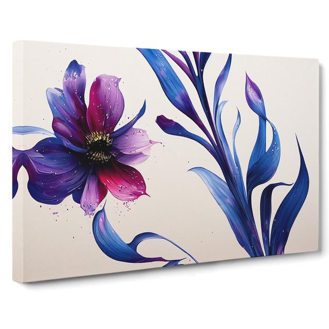 Painted Flowers Vol.3 Abstract - Wrapped Canvas Painting ClassicLiving Size: 35cm H x 50cm W x 3cm D on Productcaster.