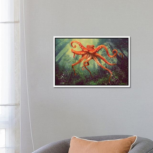 Octo Forest by David Loblaw - Print on Canvas Ebern Designs Size: 45.72cm H x 66.04cm W x 3.81cm D, Format: White Framed on Productcaster.