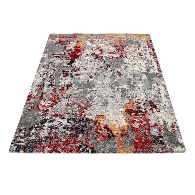 Ojai Grey/Red Area Rug Trent Austin Design Rug Size: Round 160cm on Productcaster.